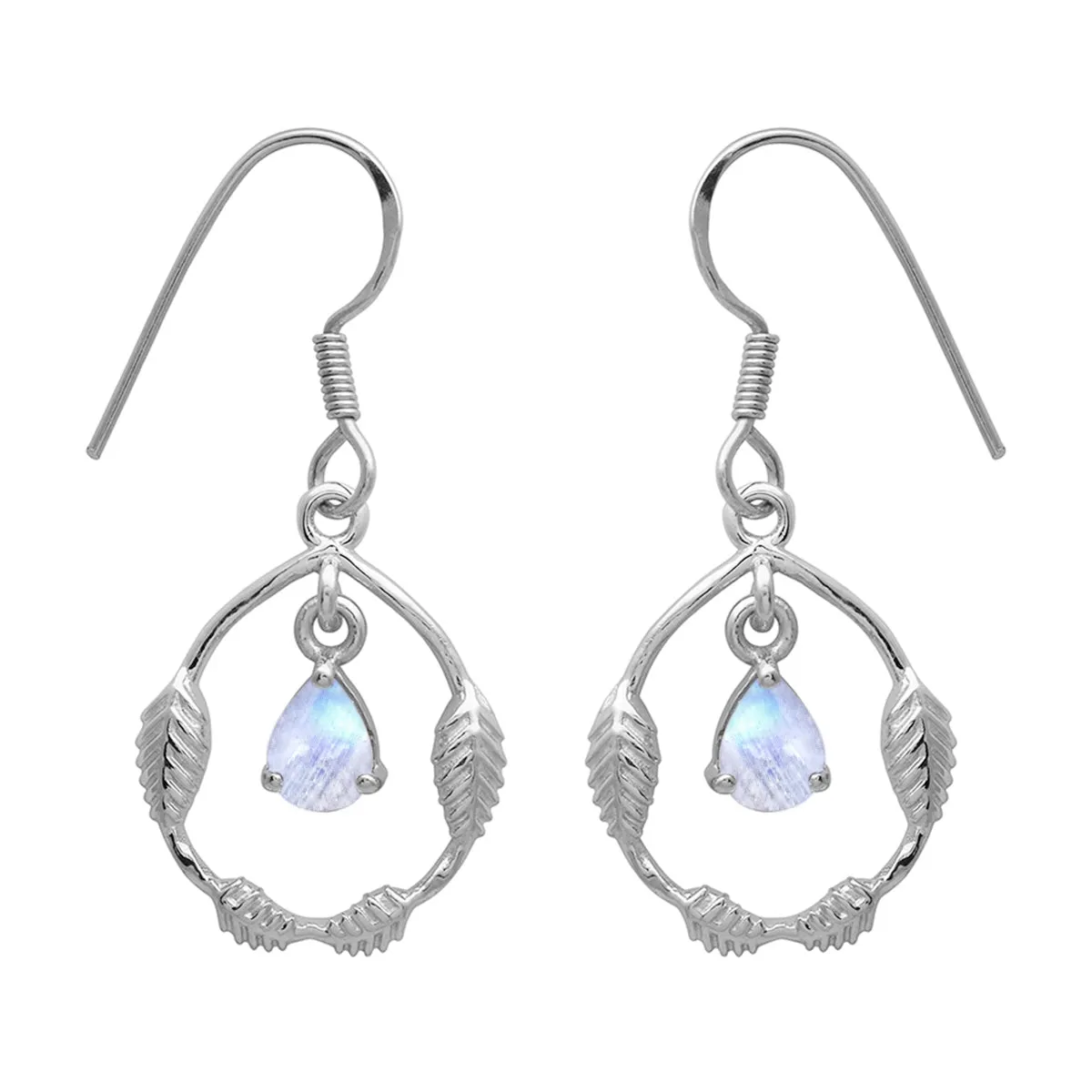 Art Deco Pear Multi Choice Gemstone 925 Sterling Silver Earring