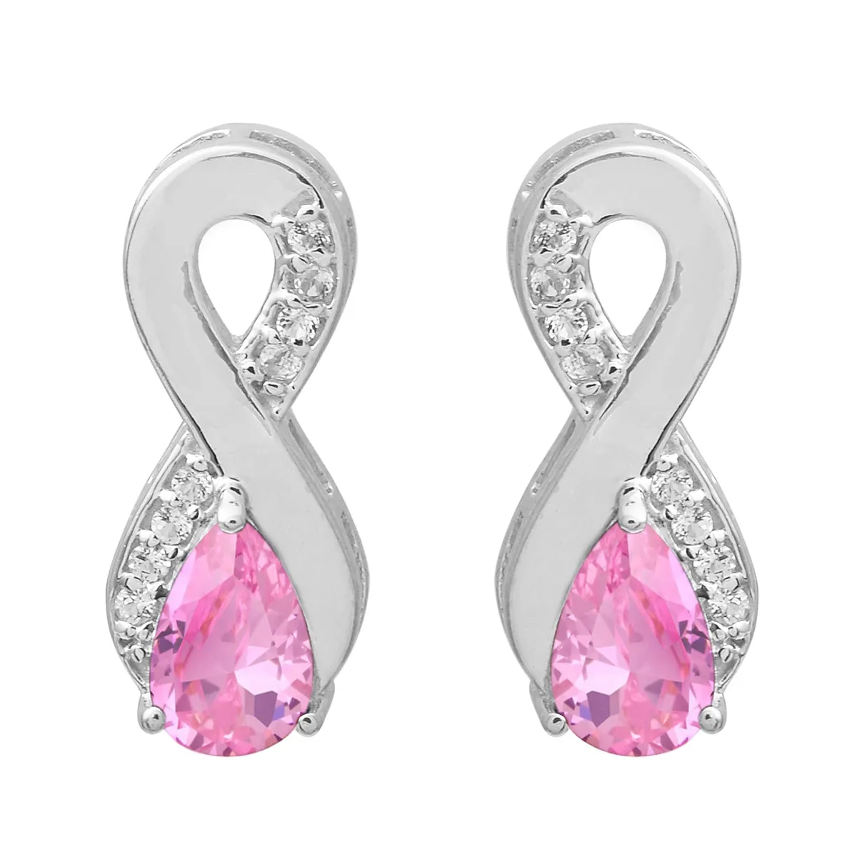 Art Deco Pear Multi Choice Gemstone 925 Sterling Silver Earring