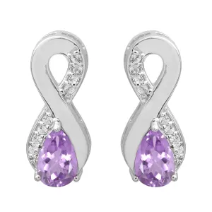 Art Deco Pear Multi Choice Gemstone 925 Sterling Silver Earring