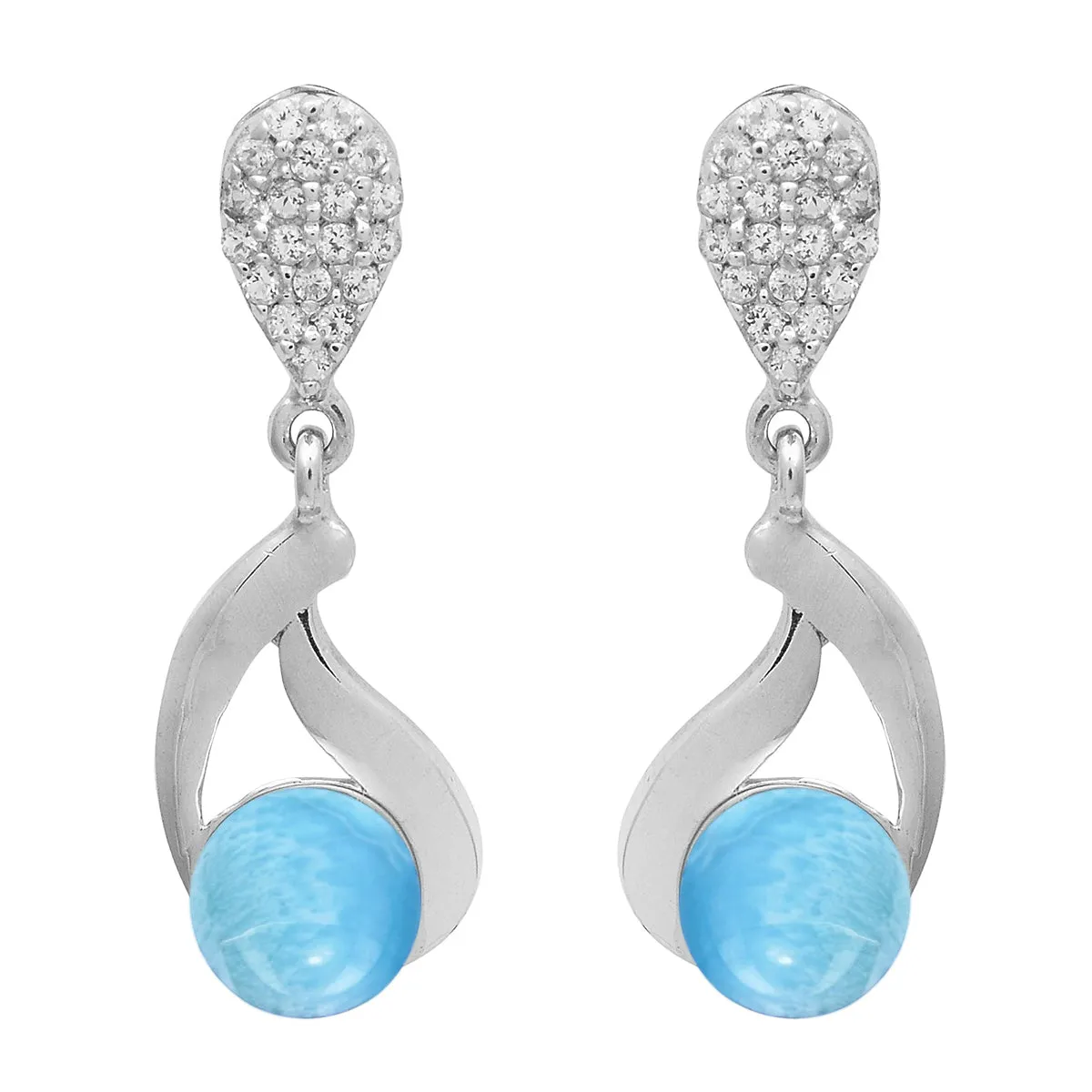 Art Deco Round Multi Choice Gemstone 925 Sterling Silver Earring