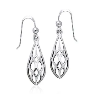 Art Deco Sterling Silver Earrings TE946