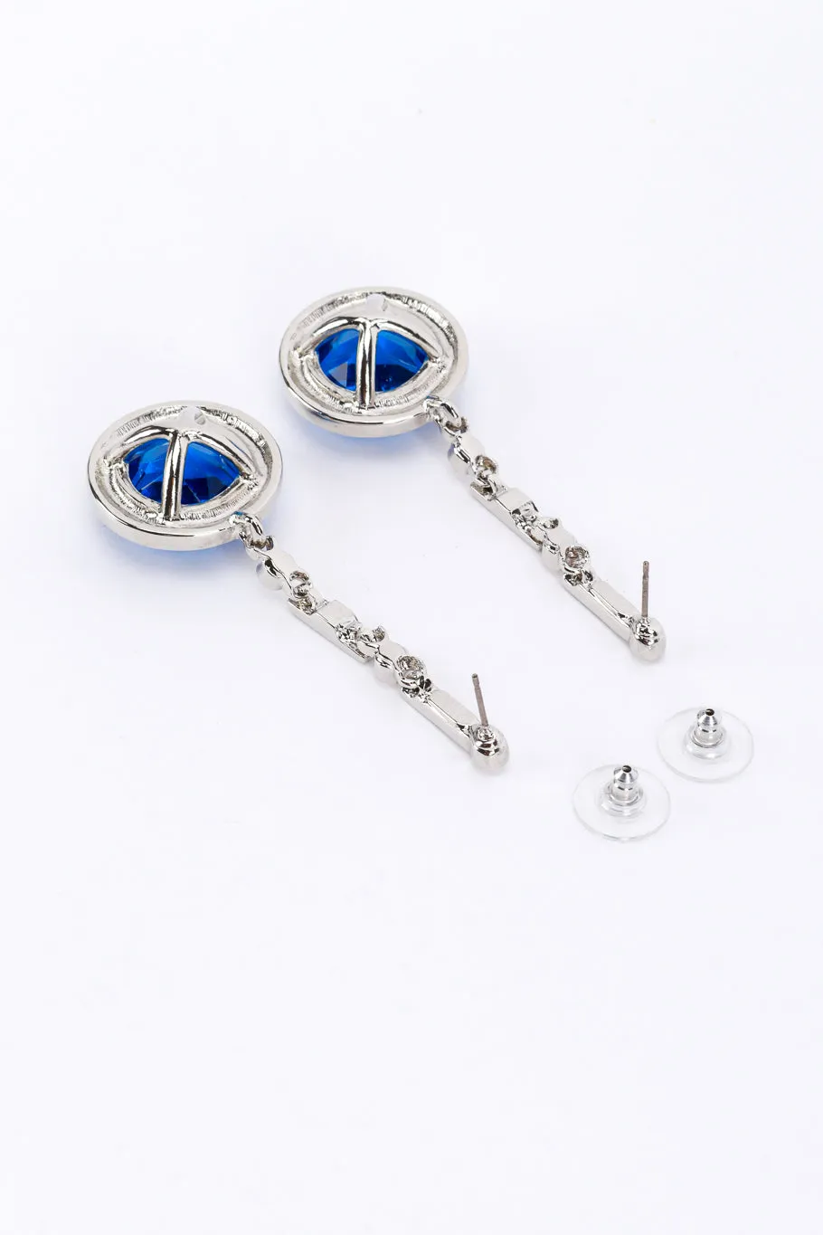 Art Deco Tavernier Blue Drop Earrings
