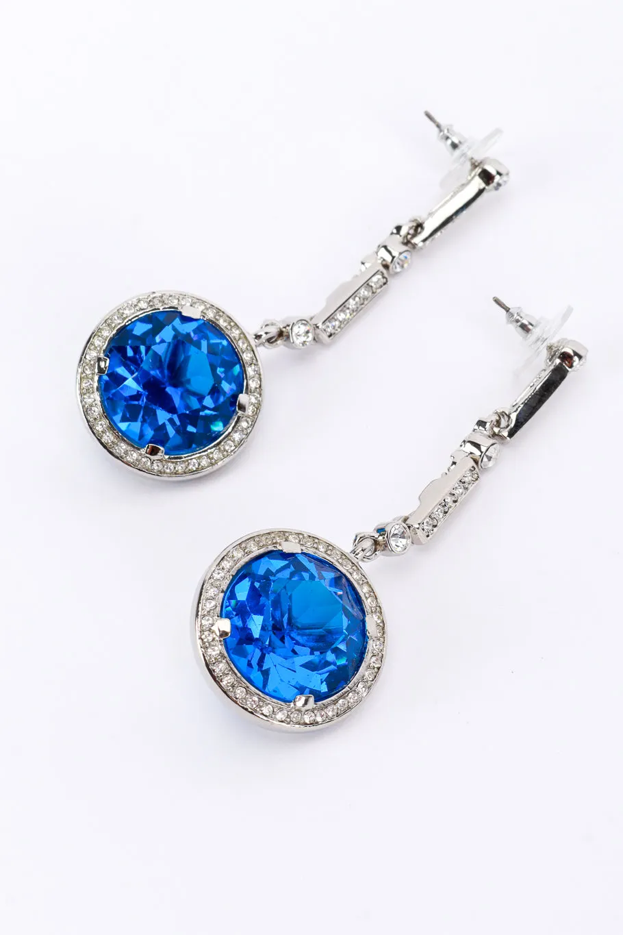 Art Deco Tavernier Blue Drop Earrings