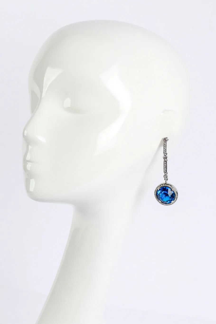 Art Deco Tavernier Blue Drop Earrings