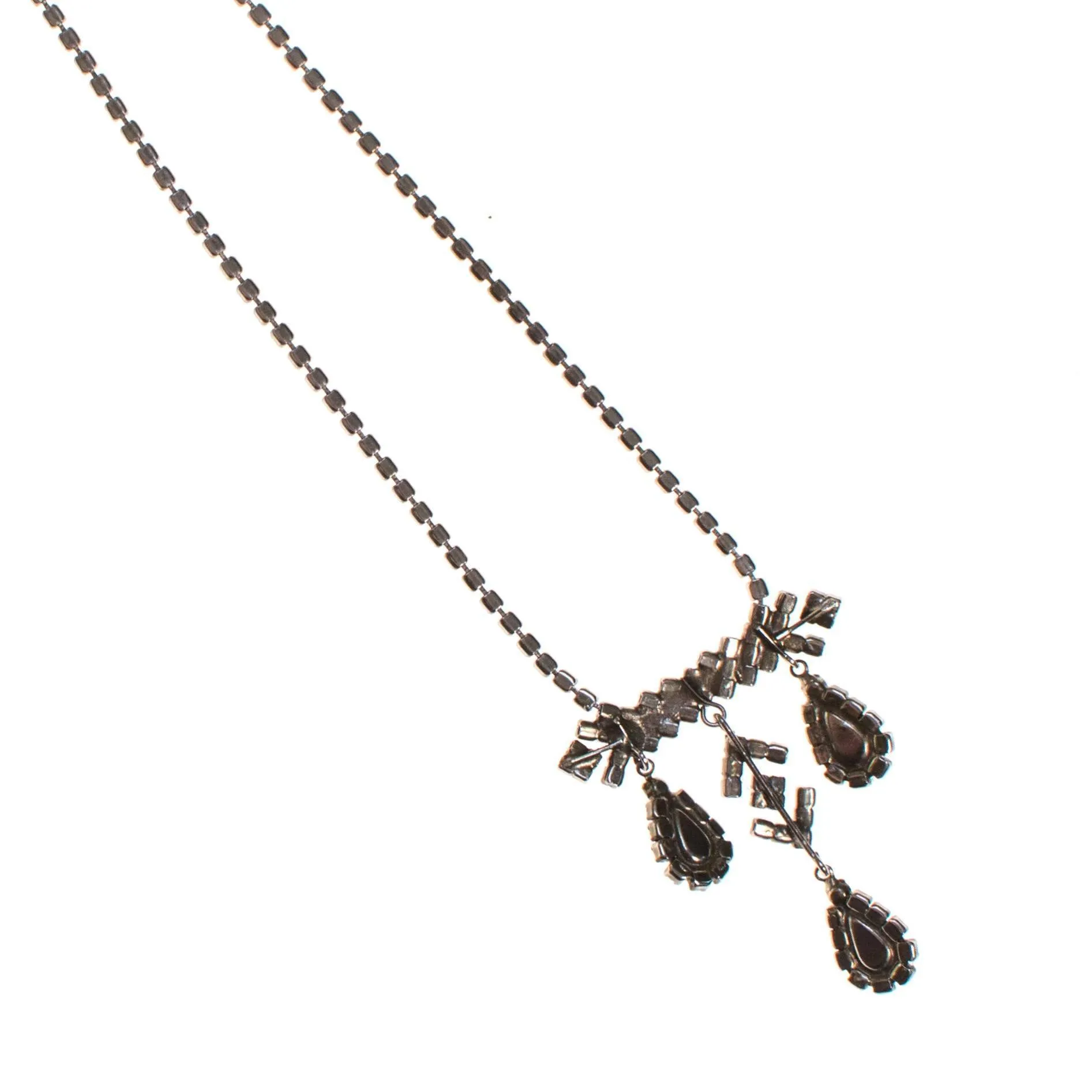Art Deco Vintage Diamond Look Rhinestone Necklace
