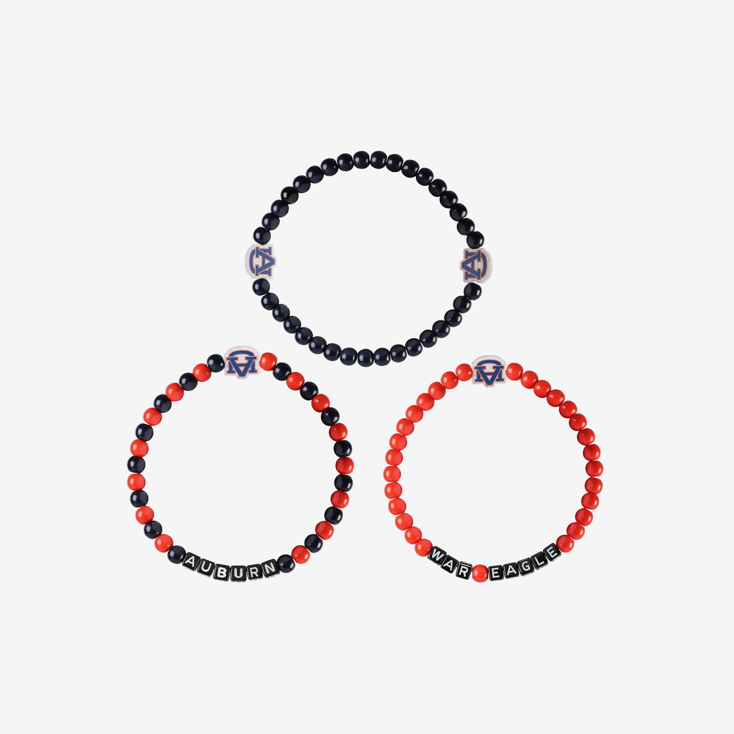 Auburn Tigers 3 Pack Beaded Friendship Bracelet