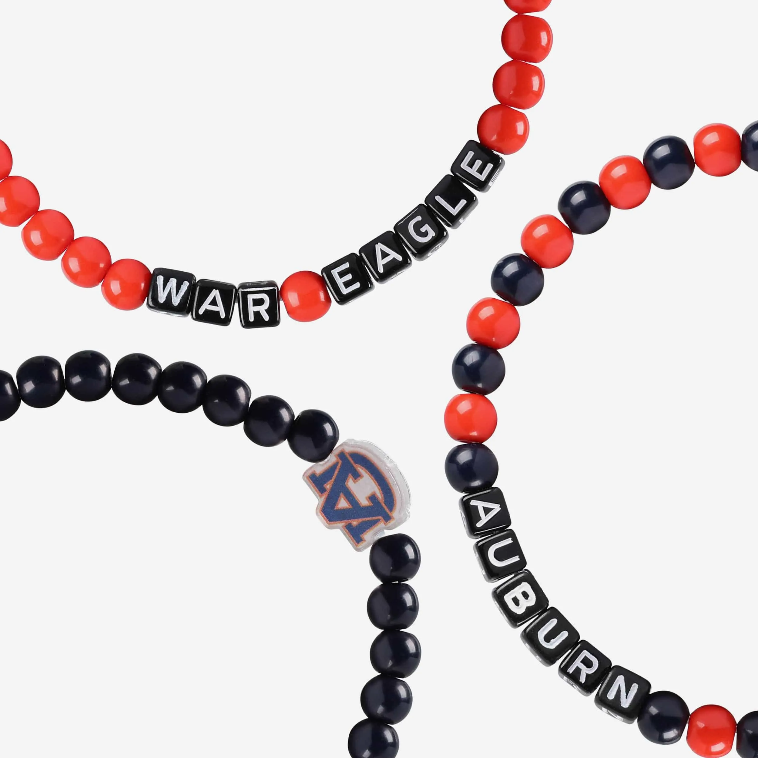 Auburn Tigers 3 Pack Beaded Friendship Bracelet