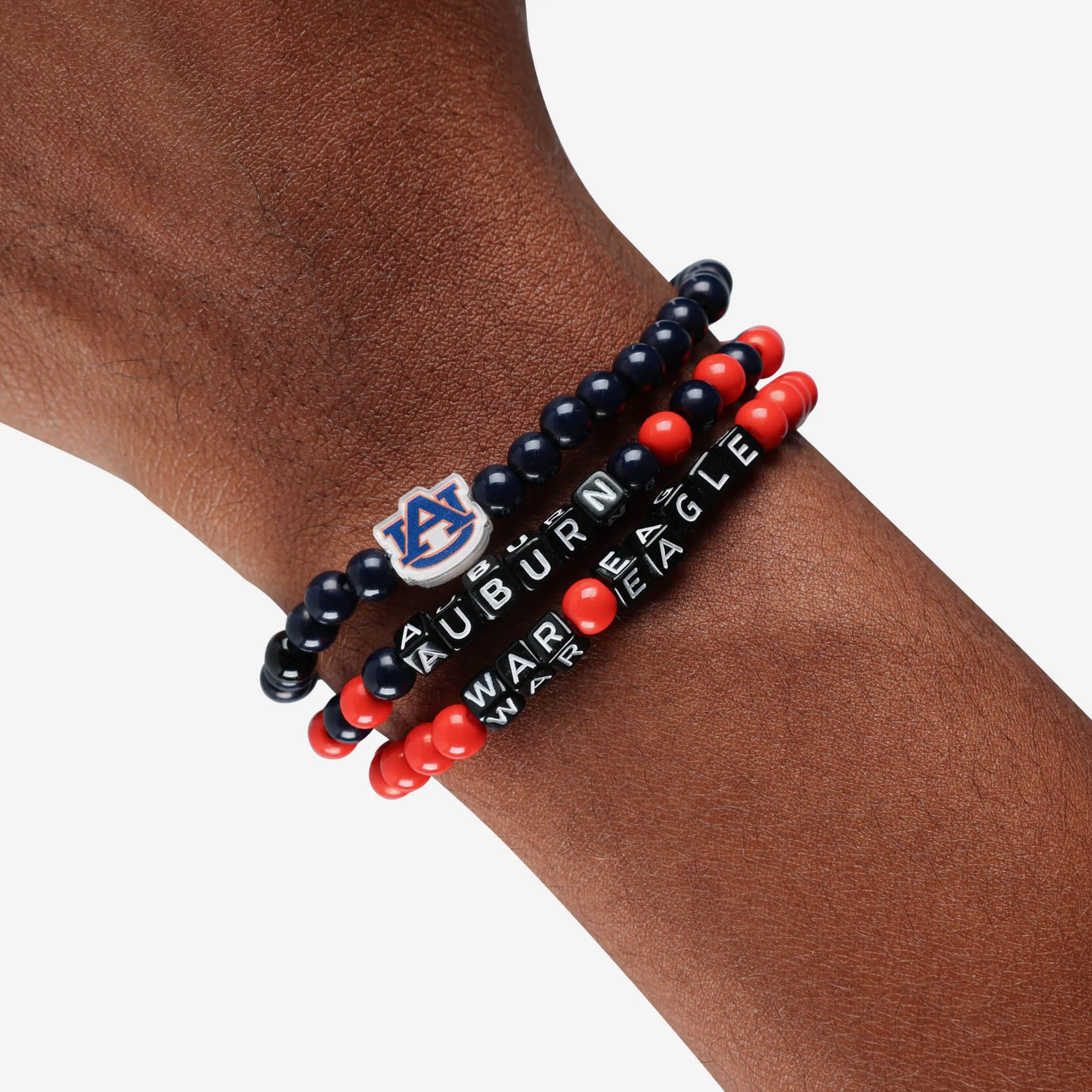 Auburn Tigers 3 Pack Beaded Friendship Bracelet
