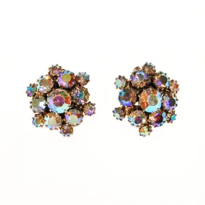 Aurora Borealis Rhinestone Earrings