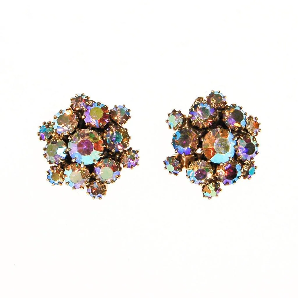 Aurora Borealis Rhinestone Earrings