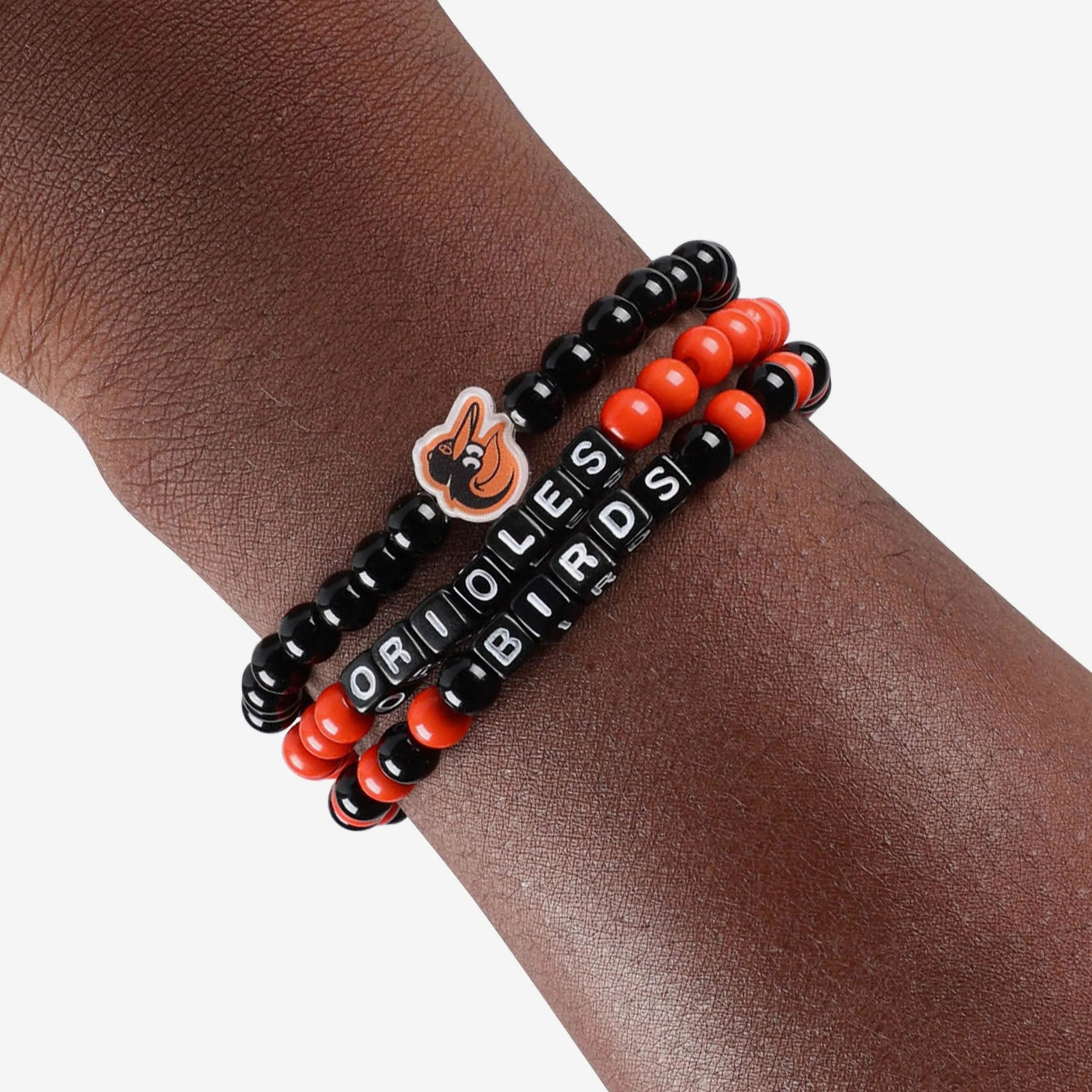 Baltimore Orioles 3 Pack Beaded Friendship Bracelet
