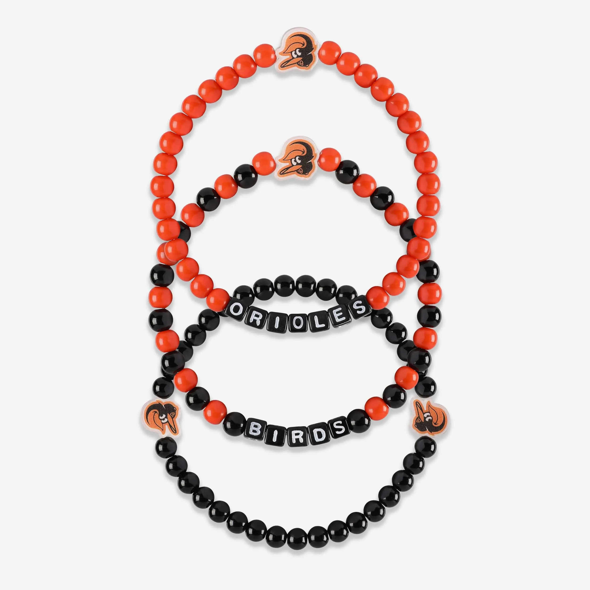 Baltimore Orioles 3 Pack Beaded Friendship Bracelet