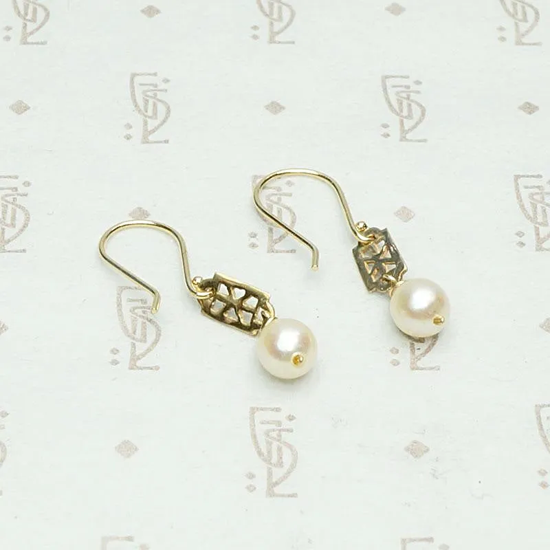 Baroque Pearl and Filigree Earrings by brunet