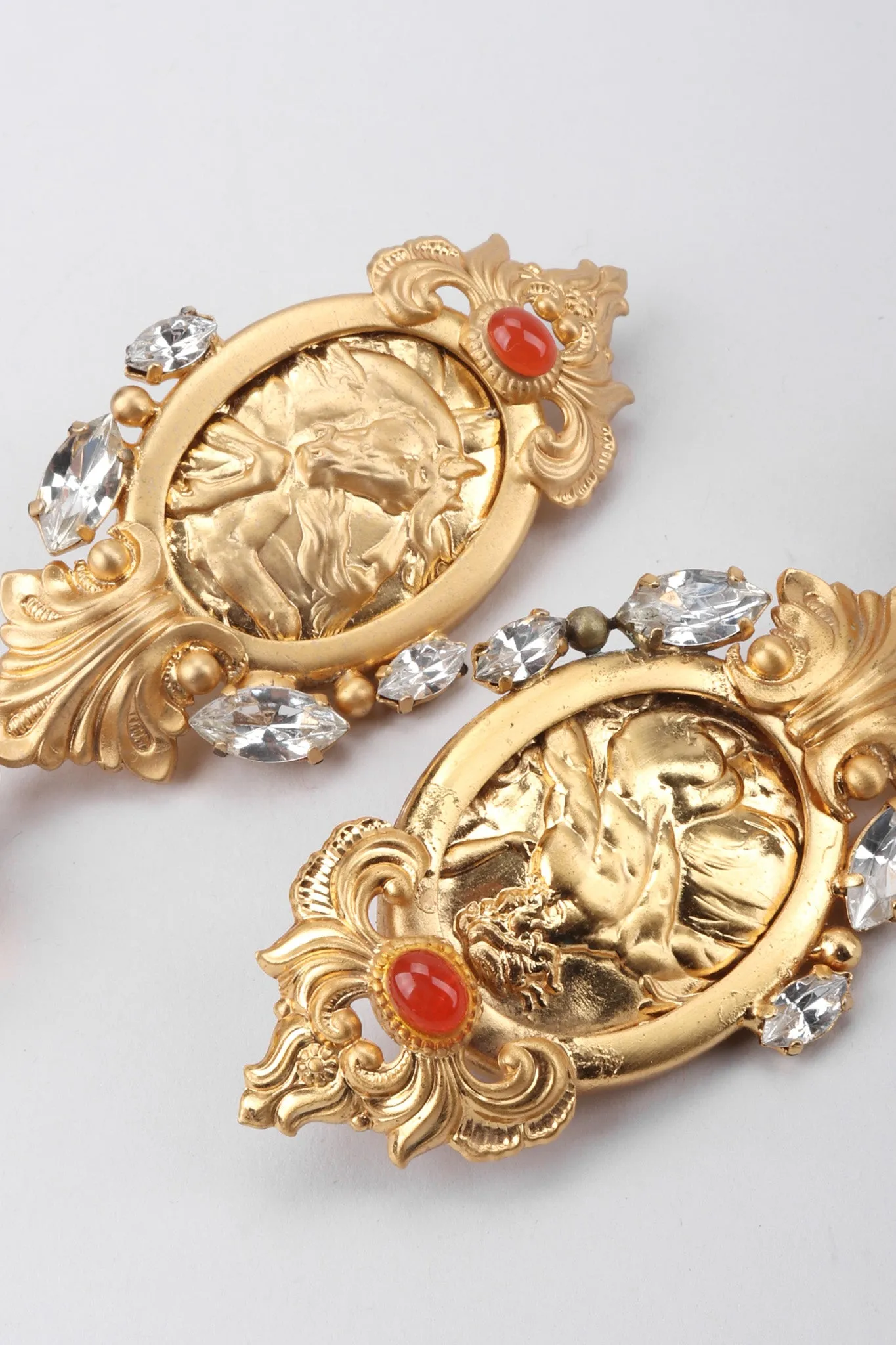 Baroque Relief Portrait Earrings