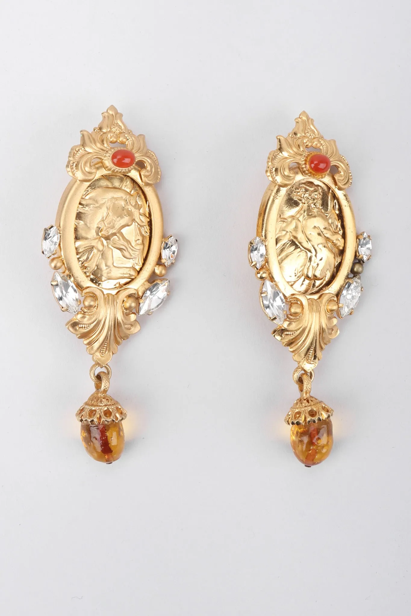 Baroque Relief Portrait Earrings