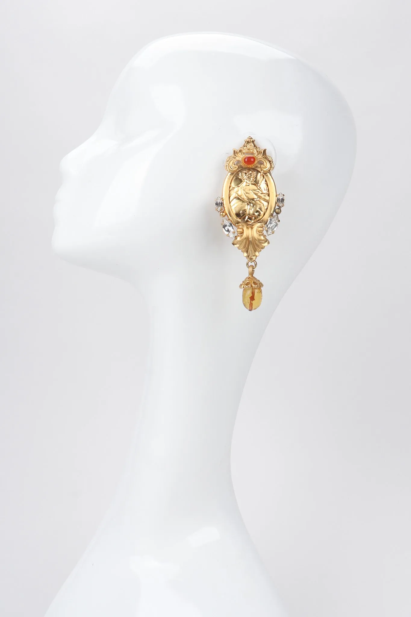 Baroque Relief Portrait Earrings