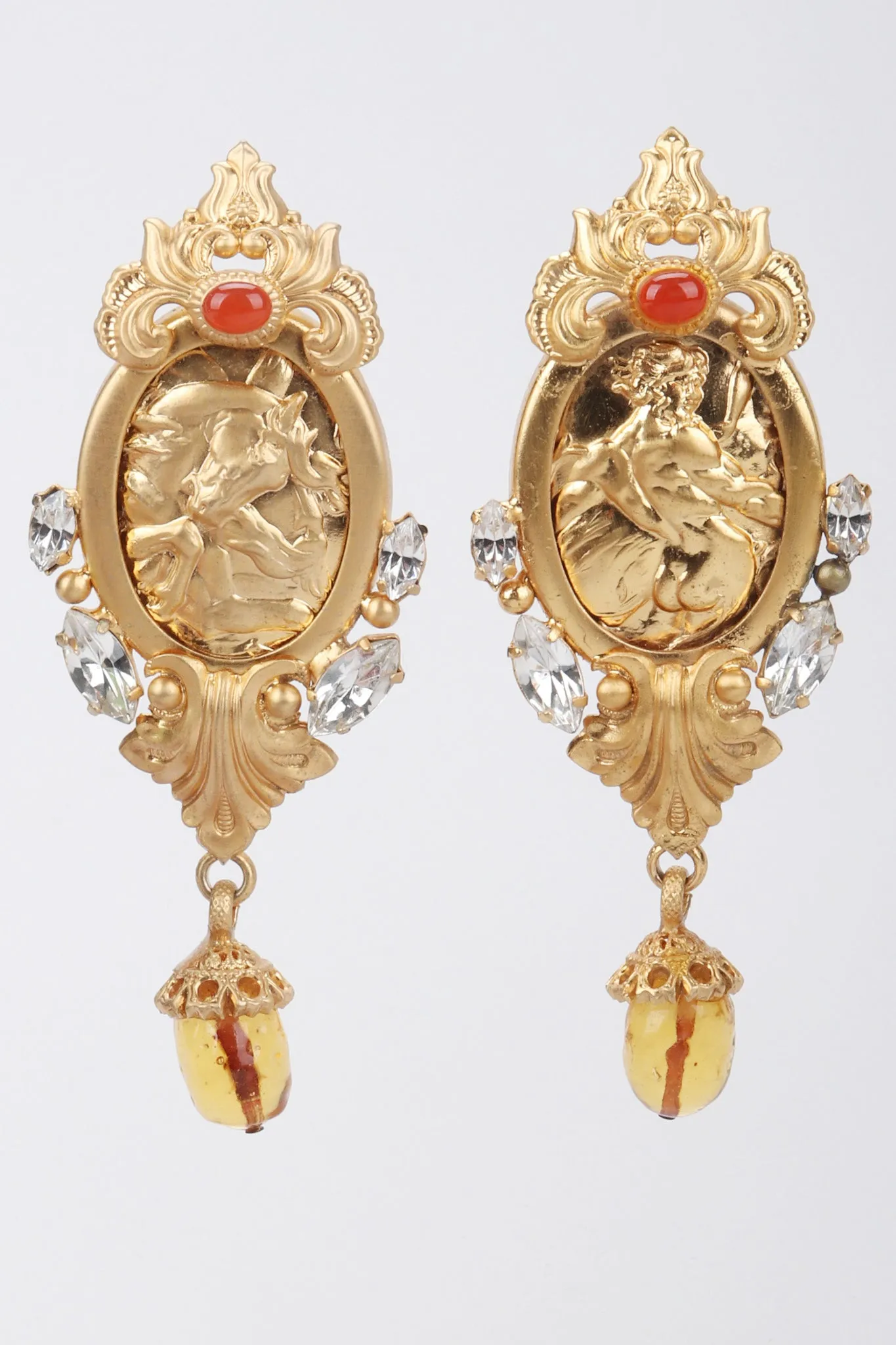 Baroque Relief Portrait Earrings
