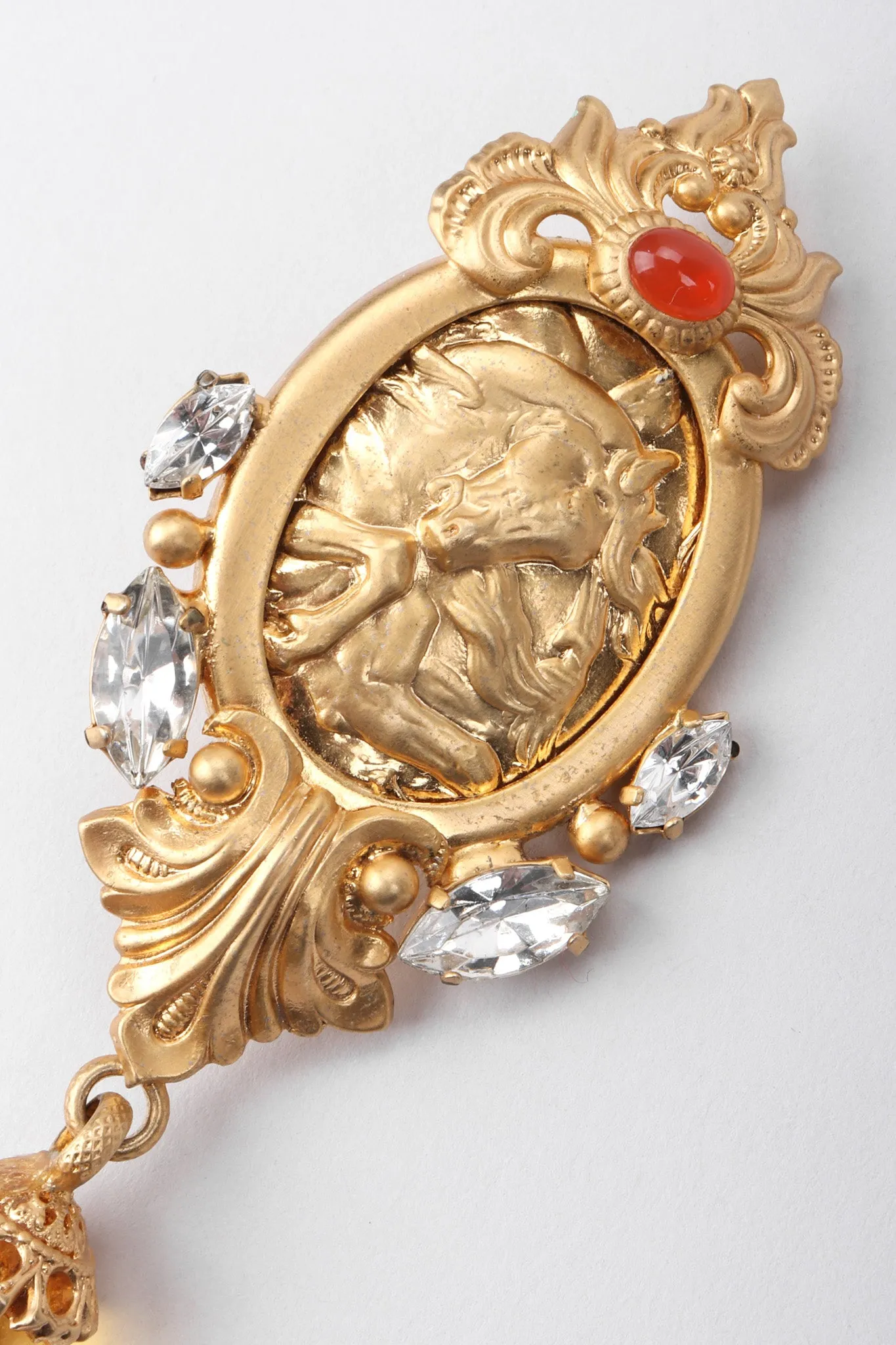Baroque Relief Portrait Earrings
