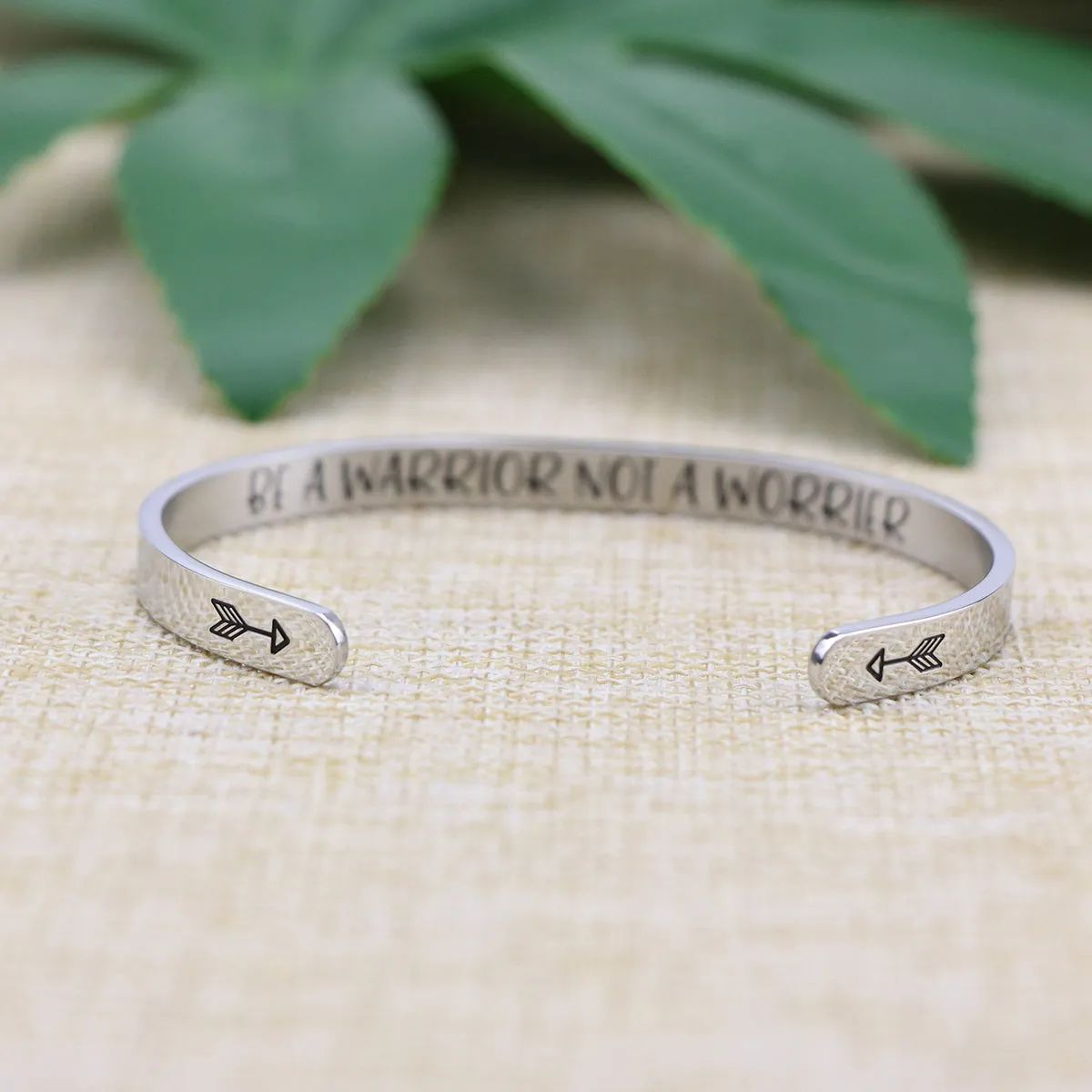 Be a Warrior Not a Worrier Inspiratonal Bracelets