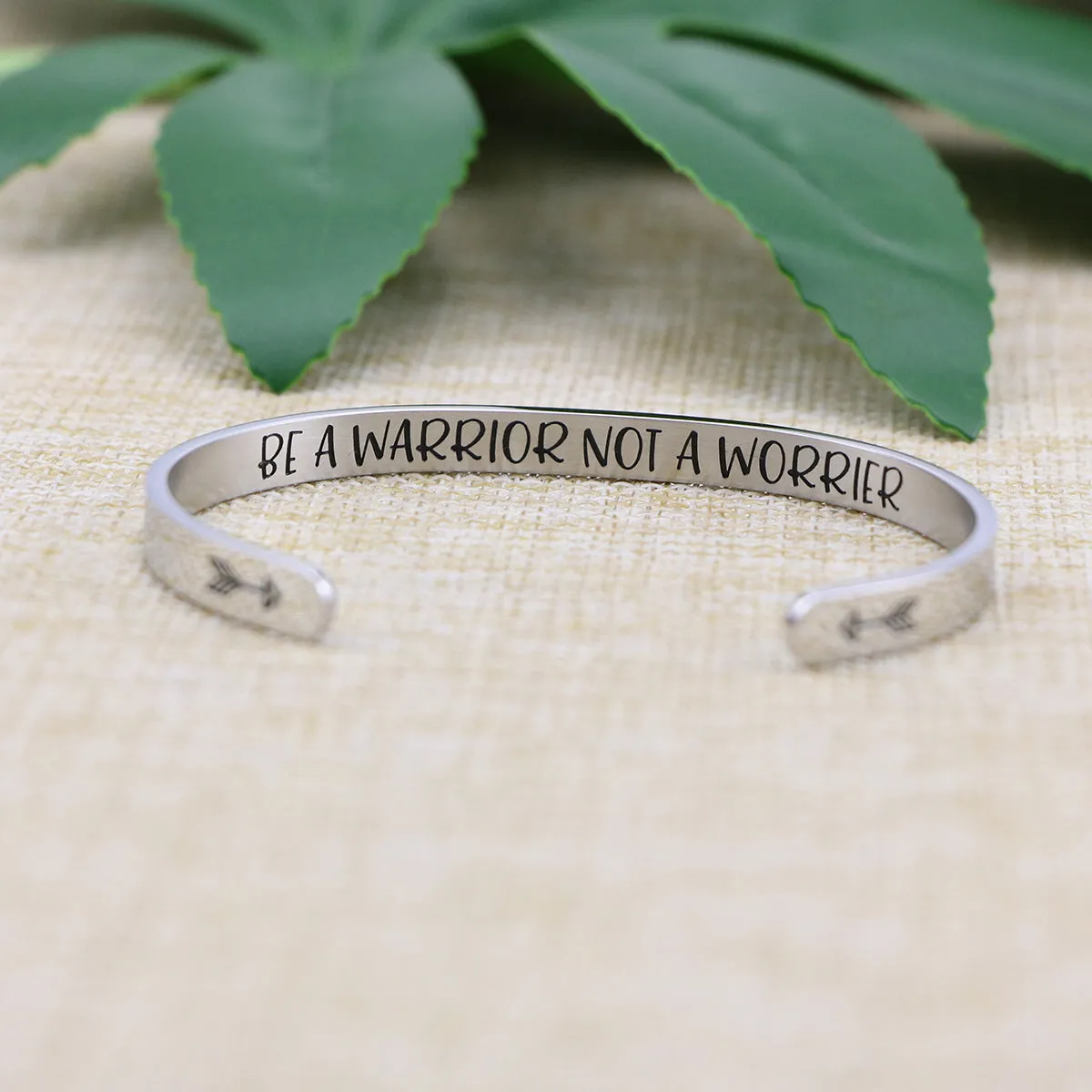 Be a Warrior Not a Worrier Inspiratonal Bracelets
