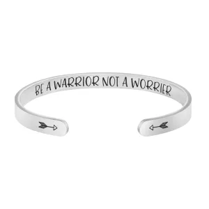 Be a Warrior Not a Worrier Inspiratonal Bracelets