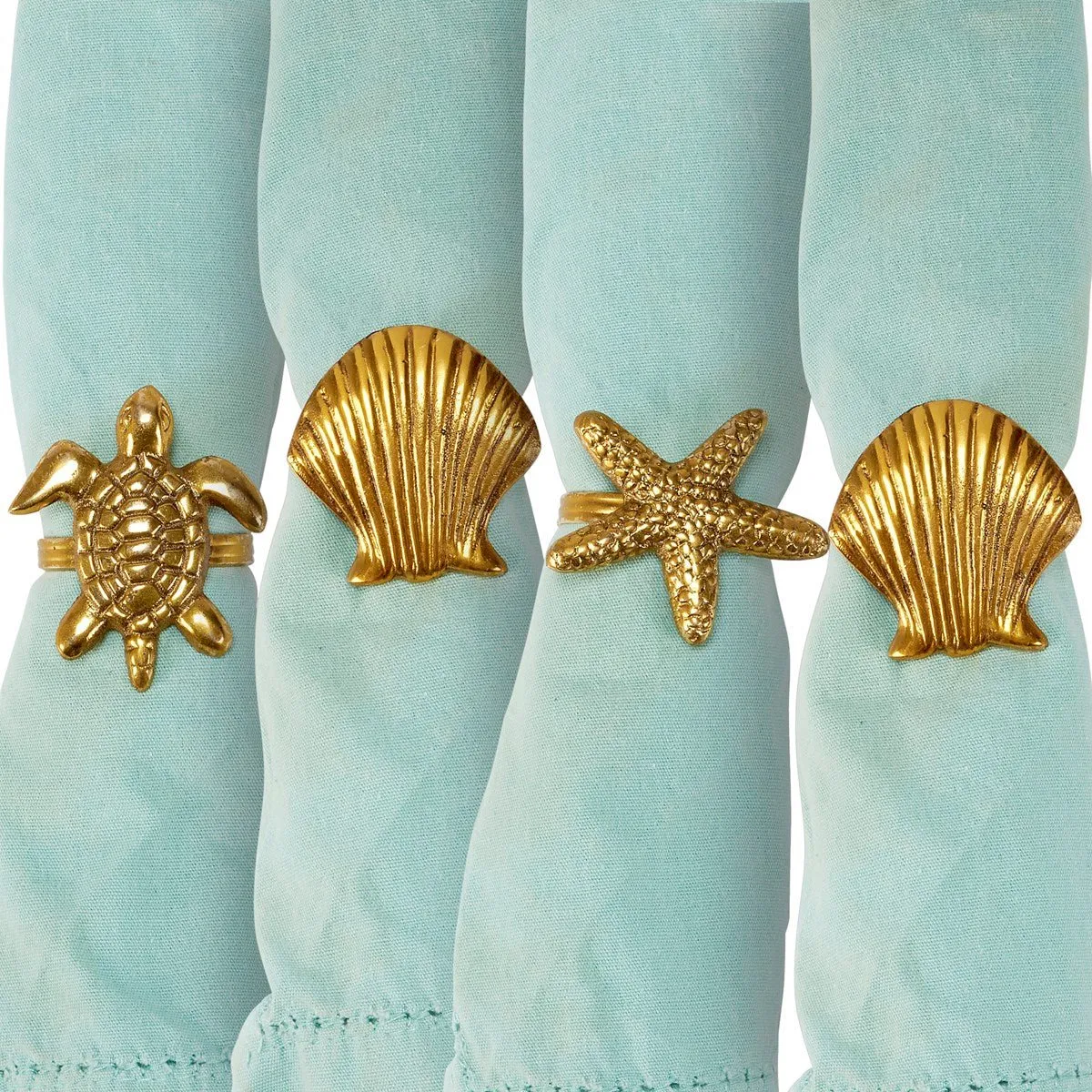 Beach Napkin Rings Set of 4
