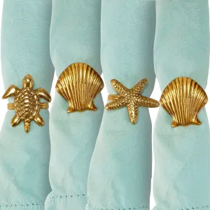 Beach Napkin Rings Set of 4