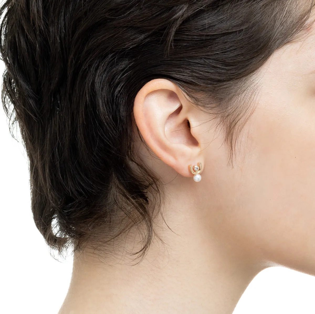 BELUGA Diamond Pearl Earring
