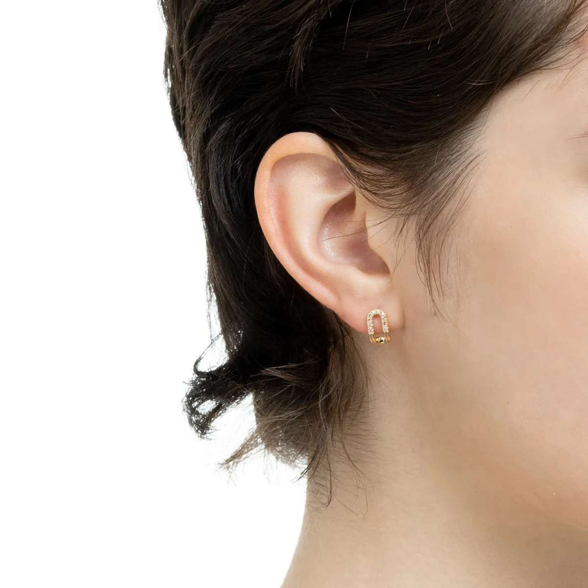 BELUGA Oblong Diamond Earring
