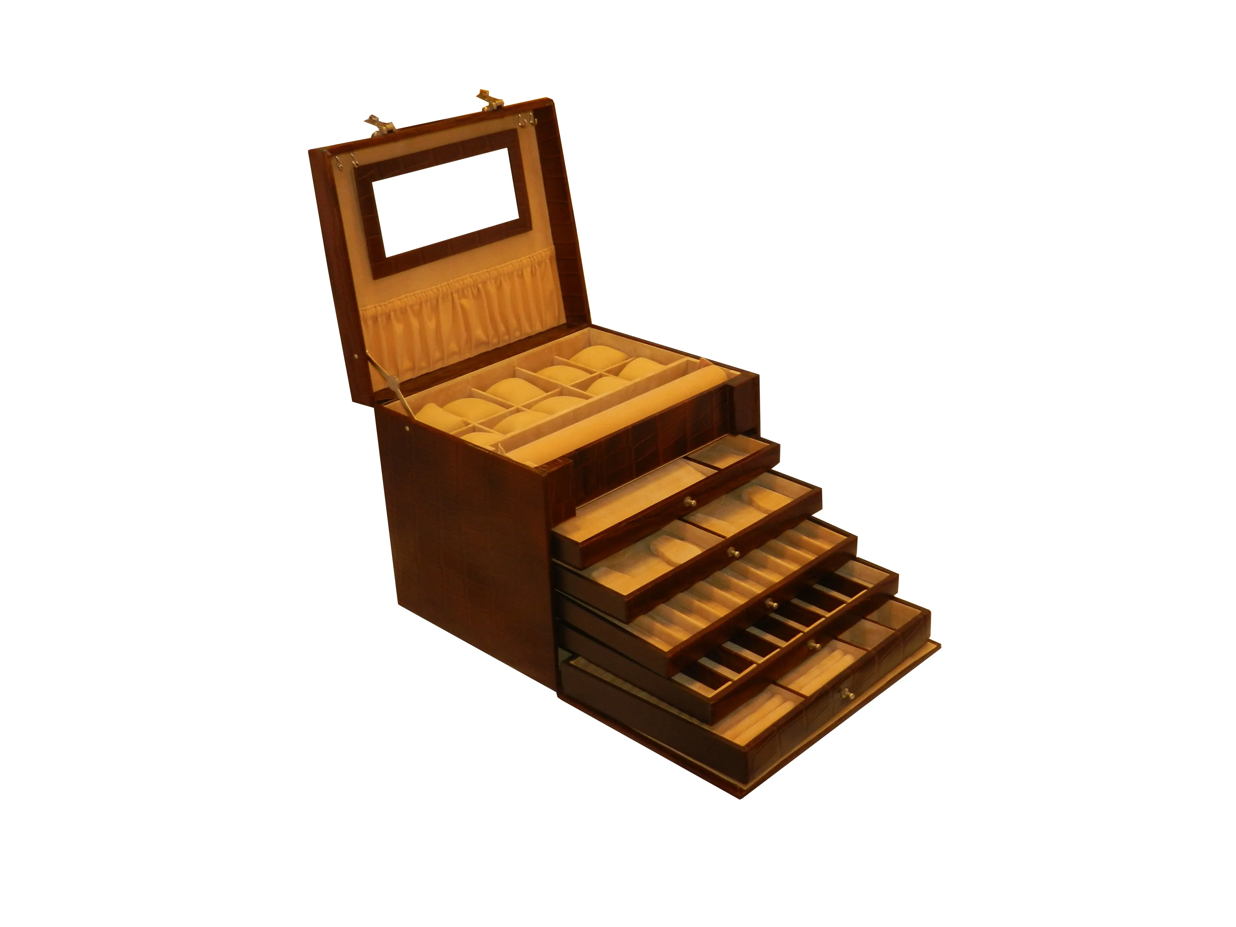 Big Jewelry Box Genuine Leather Multipurpose Watch & Jewelry Jambo JB