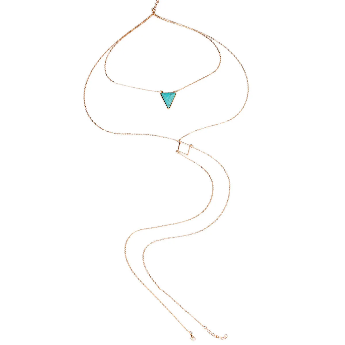 Bikini Beach Crossover Harness Necklace Waist Belly Body Chain Jewelry