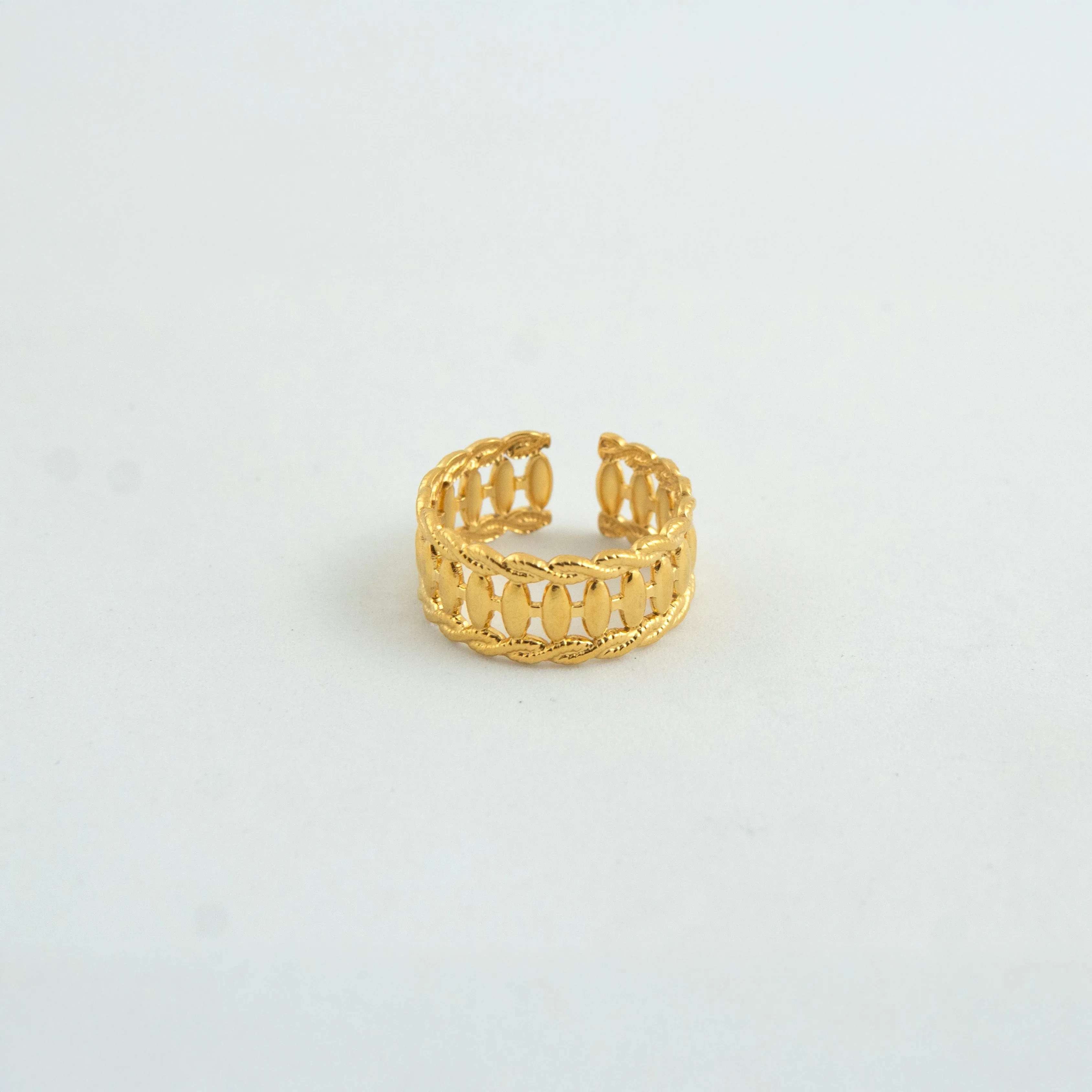 Bling Mess Adjustable Ring Gold Plated
