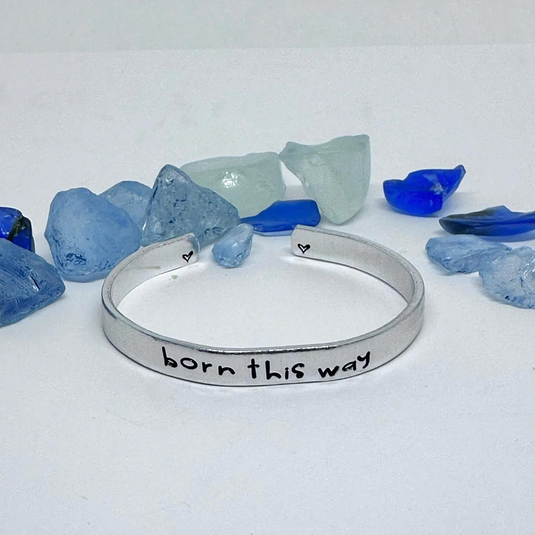 Born this Way Hand Stamped Cuff Bracelet | LGBTQIA  | Gay | Queer | Gender Equality | Lady Gaga