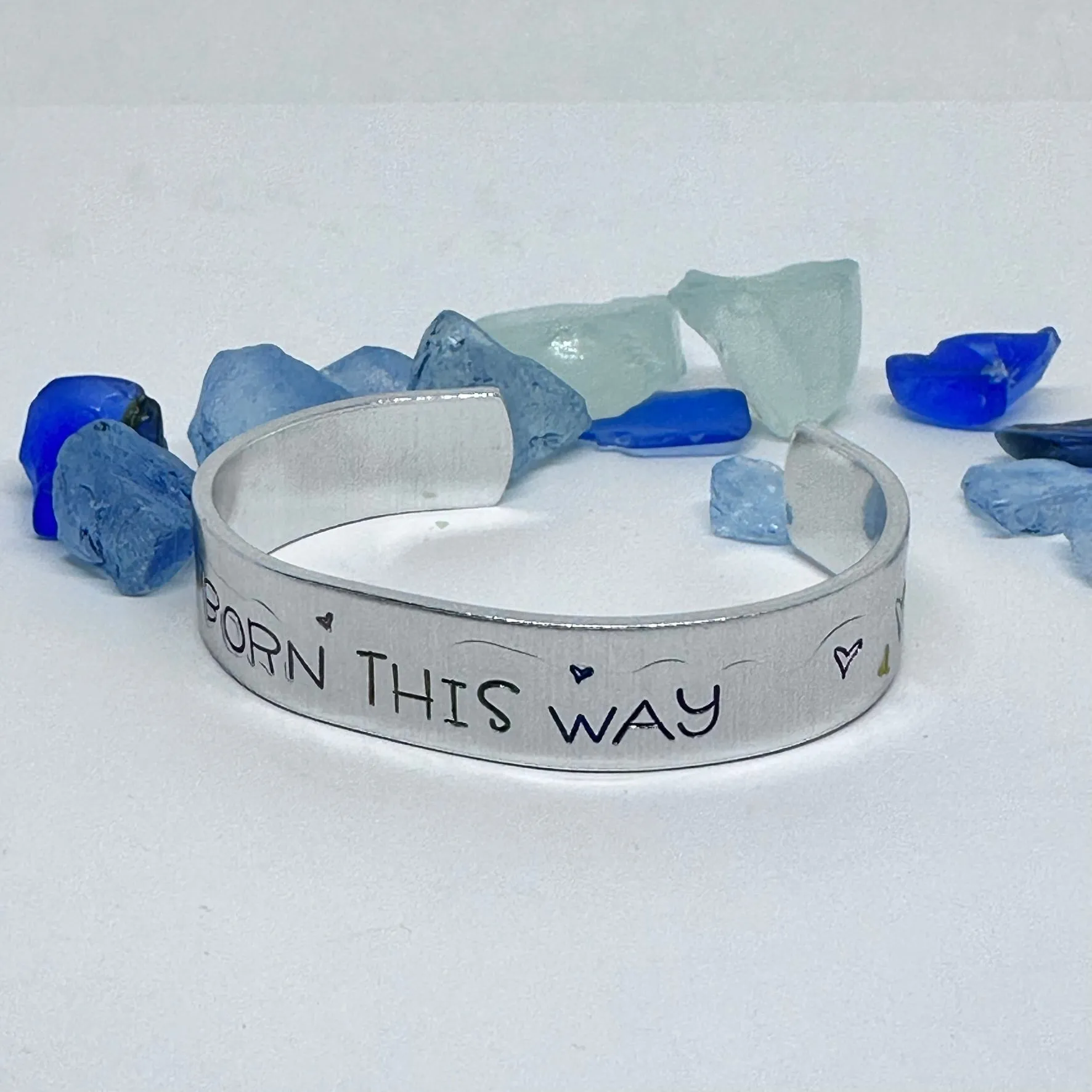 Born this Way Hand Stamped Cuff Bracelet | LGBTQIA  | Gay | Queer | Gender Equality | Lady Gaga