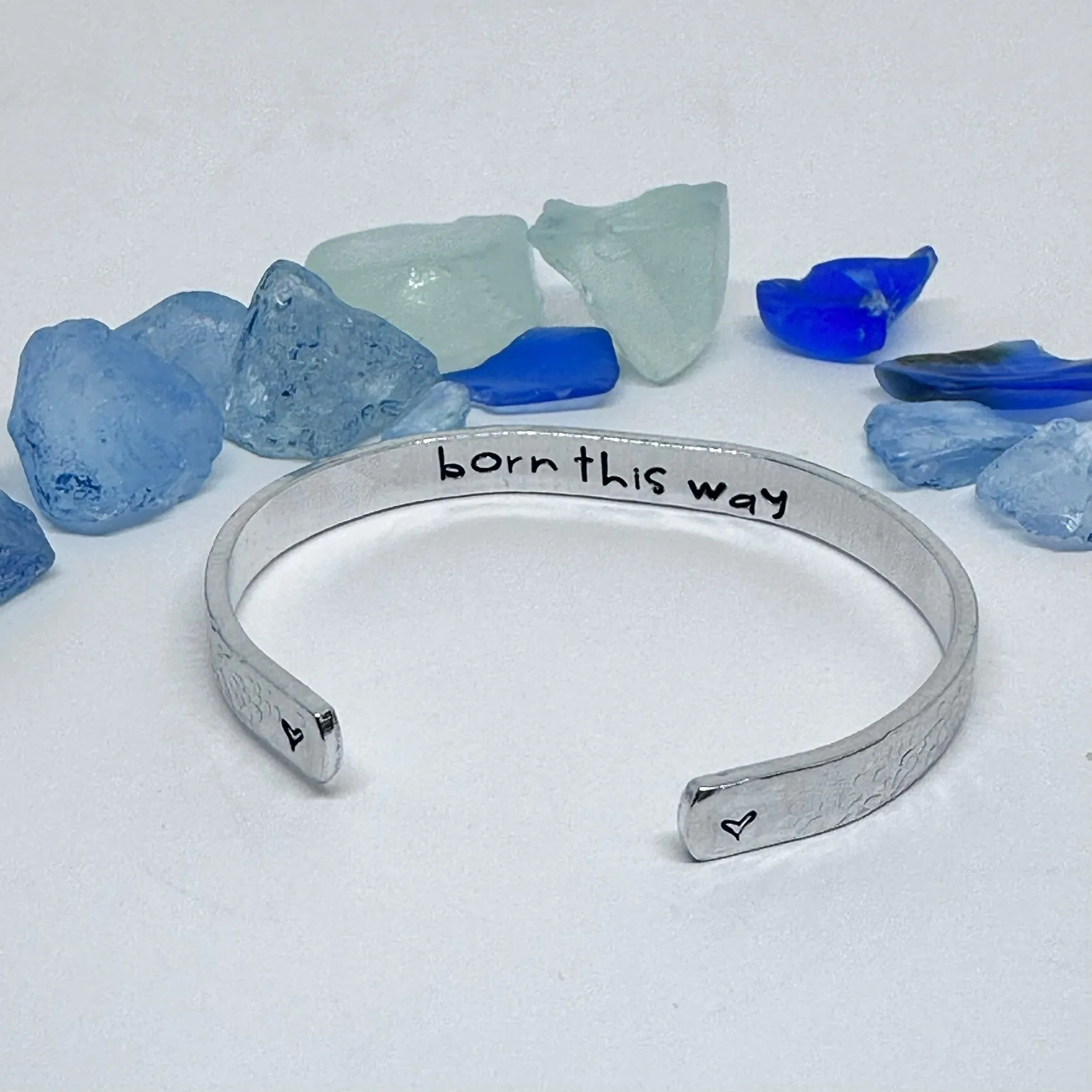 Born this Way Hand Stamped Cuff Bracelet | LGBTQIA  | Gay | Queer | Gender Equality | Lady Gaga