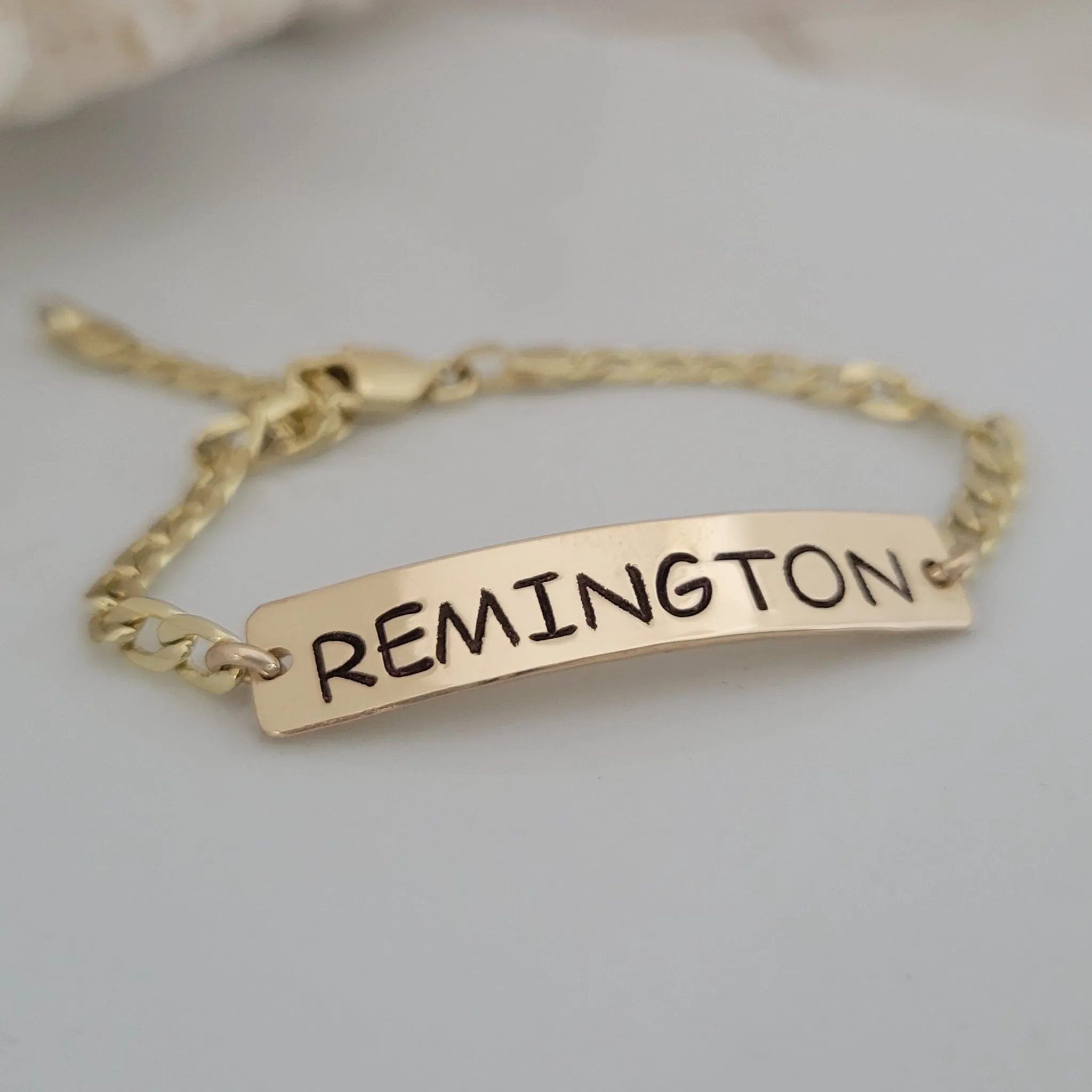 Boys Custom ID or Name Bracelet - Sterling or Gold