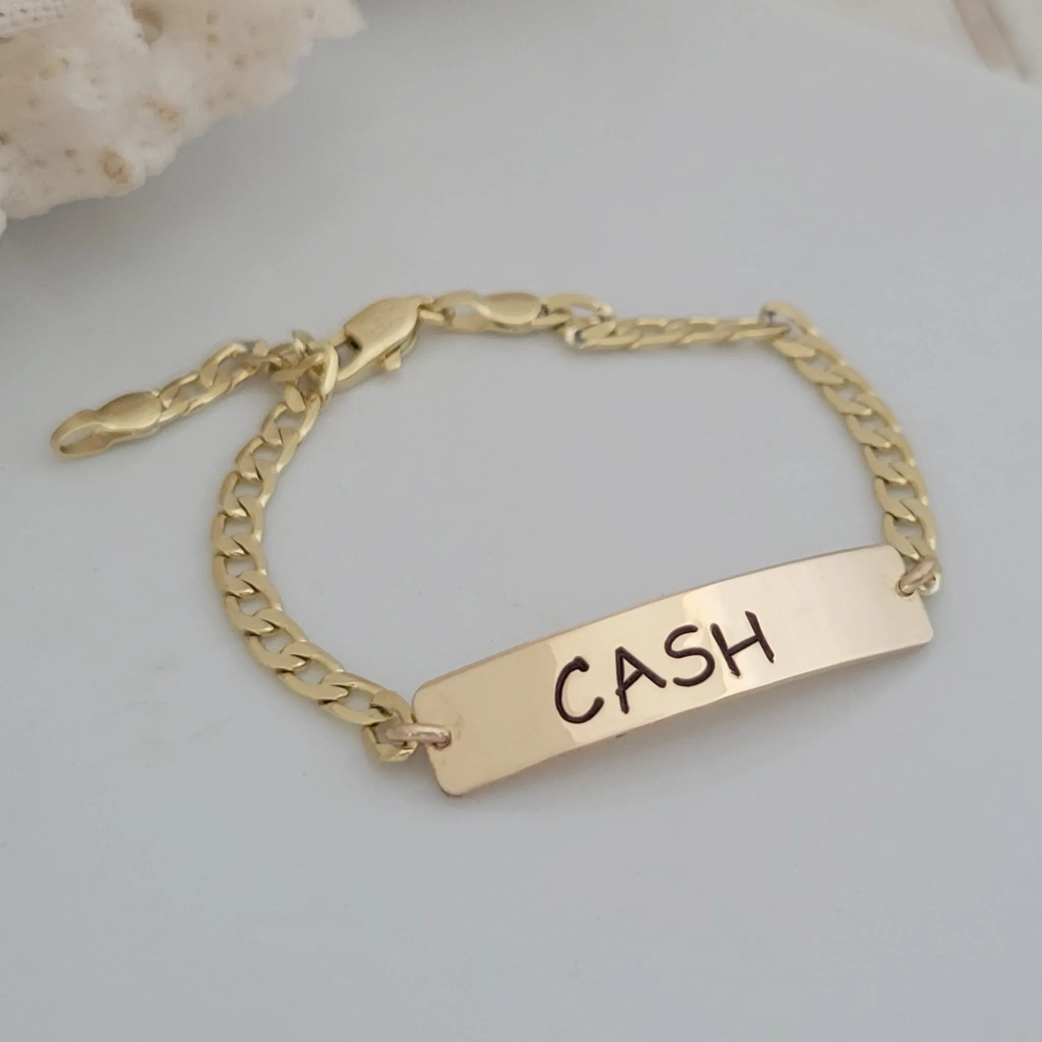 Boys Custom ID or Name Bracelet - Sterling or Gold