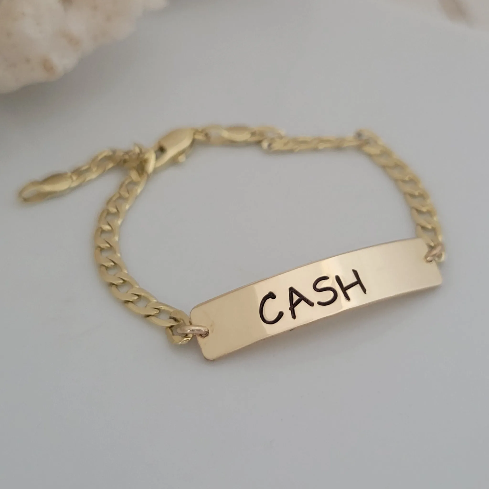 Boys Custom ID or Name Bracelet - Sterling or Gold