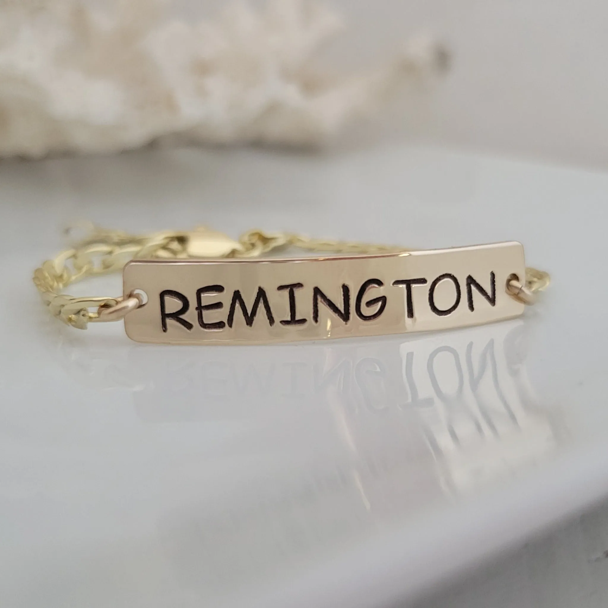 Boys Custom ID or Name Bracelet - Sterling or Gold
