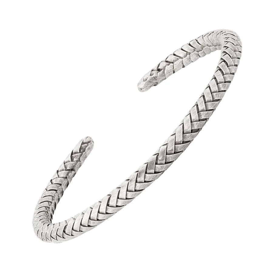 Braided Sterling Cuff Bracelet