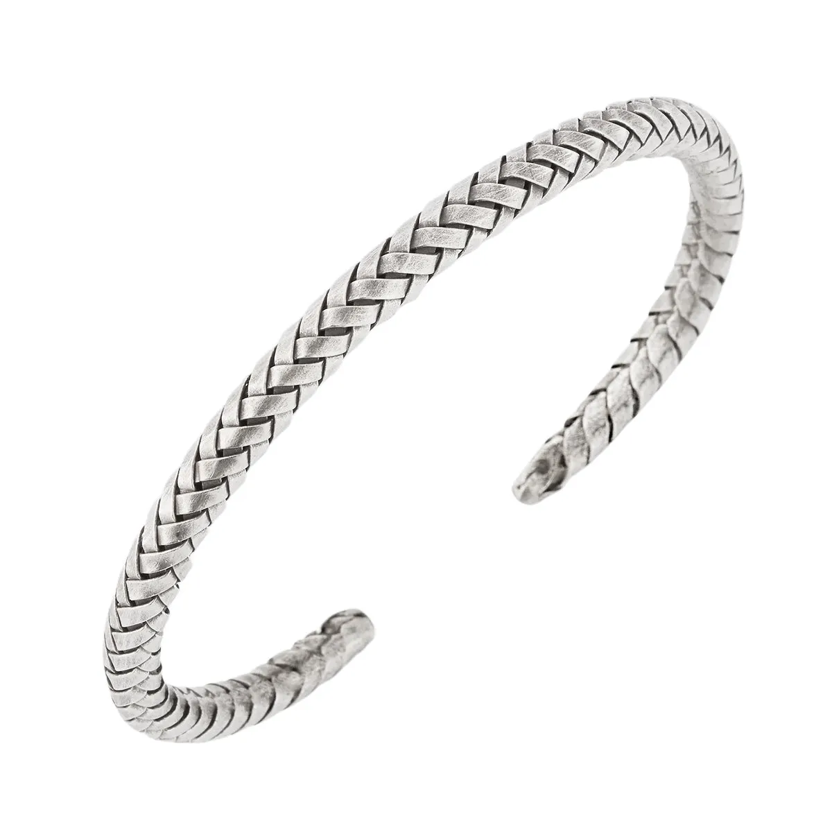 Braided Sterling Cuff Bracelet