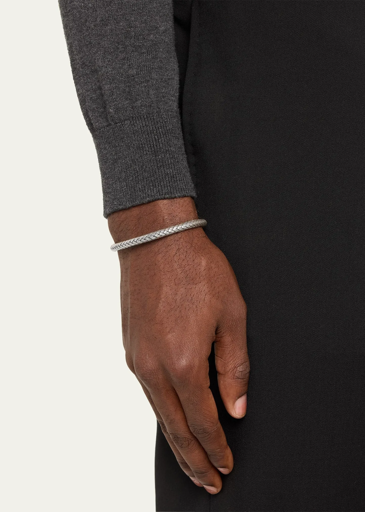 Braided Sterling Cuff Bracelet