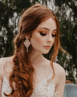 Bridal earrings - Paris Chandelier by Stephanie Browne at Kezani