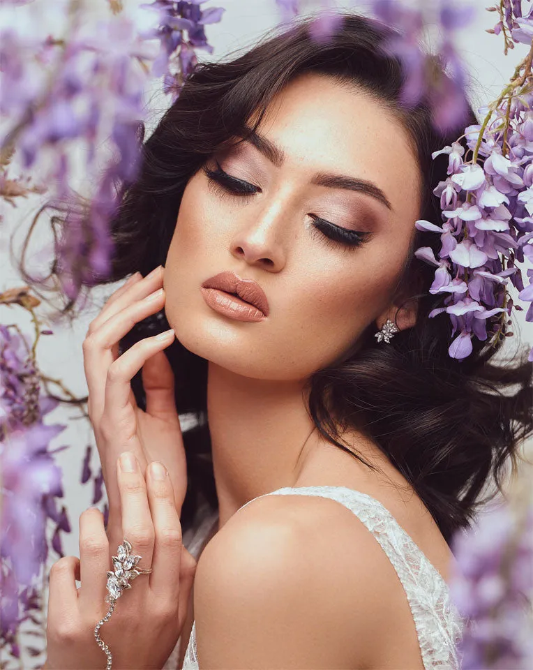 Bridal earrings - Twilight crystal studs by Stephanie Browne