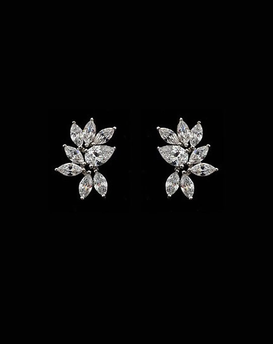Bridal earrings - Twilight crystal studs by Stephanie Browne