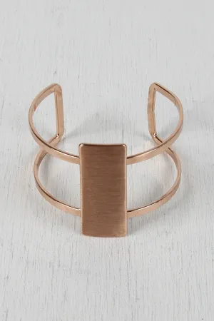 Brushed Bar Cuff Bracelet