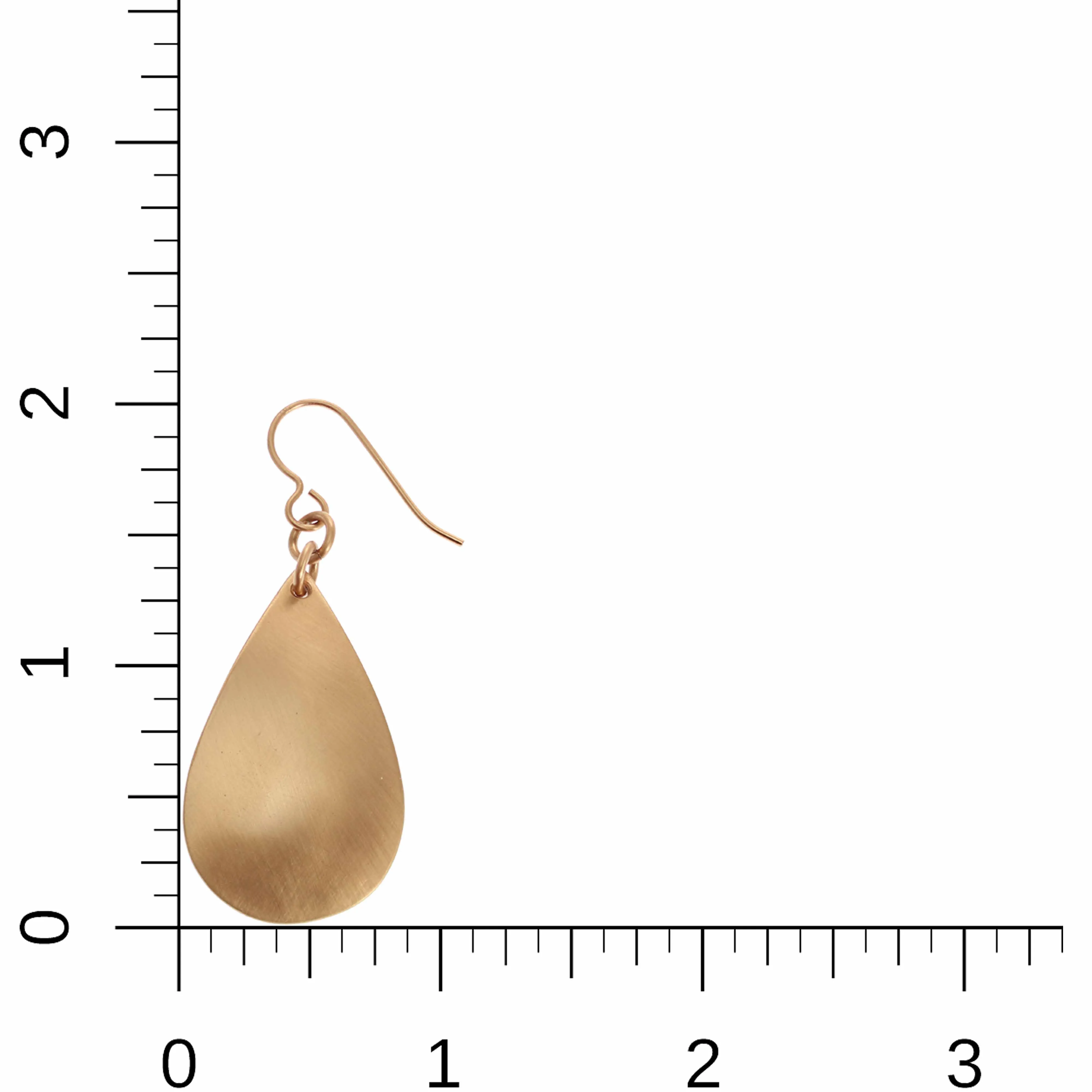 Brushed Bronze Teardrop Earrings