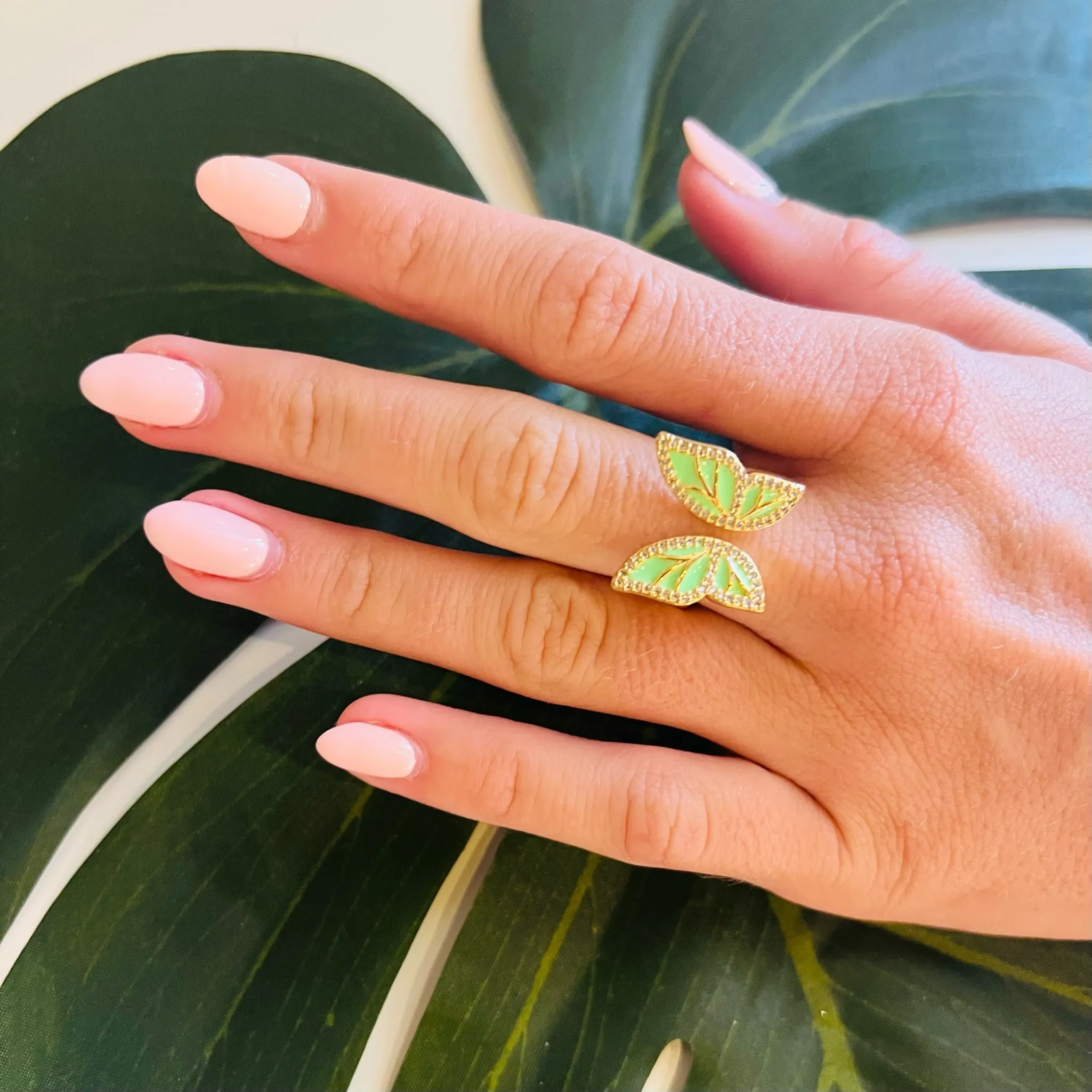 Butterfly Ring Lime