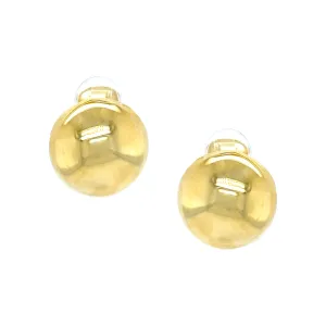 Button Clip On Earrings