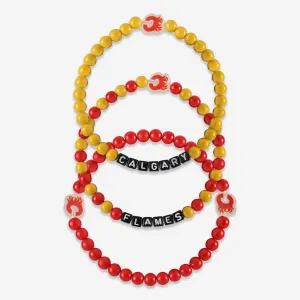 Calgary Flames 3 Pack Beaded Friendship Bracelet